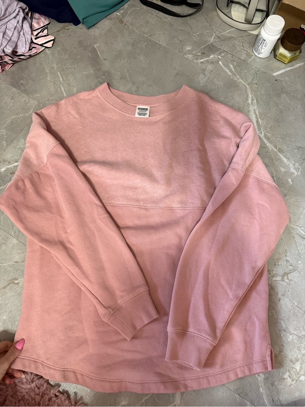 PINK Victoria's Secret Light Pink Crewneck Sweatshirt